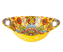 "Arabesque" Yellow" Салатник с ручками 22,5х15х6,5см
