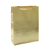 Пакет бумажный "Глянец" золотой 40х30х12см