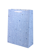 Пакет бумажный "Голубые звёздочки" 40х30х12см