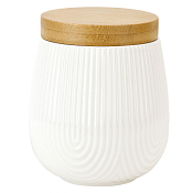 "Naturel" Банка для сыпучих продуктов 11х11х14,5см 900мл с бамбуковой крышкой