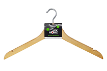 "Wood natural" Н-р вешалок деревянные, 3шт, 44,5х23см