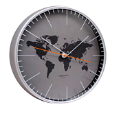 Часы настенные "Карта мира" 30,5х5см