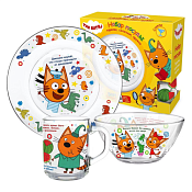 "Три кота.Интересные факты" Набор посуды 3пр.