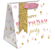 Пакет бумажный "BirthDay party" 16х16х16см