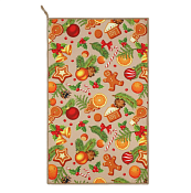 Полотенце кухонное "Имбирный пряник и мандаринки" 30х50см