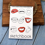 Скетчбук "Lips" 14х20см