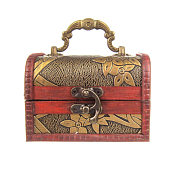 Сундучок "Цветы" 12х8х8см с ручкой