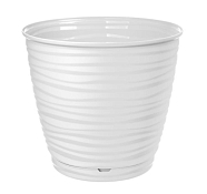 "Saffron" Горшок для цветов с поддоном 2,6л, цв.белый