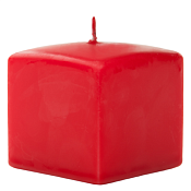 "Красная" Свеча квадратная 6х6х6см