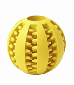 Игрушка-зубочистка для собак "Мяч" 5см, цв.желтый