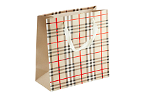 Пакет бумажный "Барбери" 25х25х11см