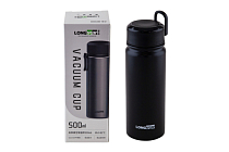 Термос-бутылка с ручкой 0,5л, цв.черный