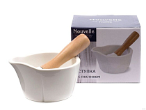 "Naturel" Ступка с пестиком 12х13,5х7,5 380мл в п.у.
