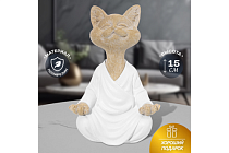 Фигурка "Медитирующий котик" 10х6,5х15см