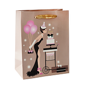Пакет бумажный "Гламур" 23х18х10см