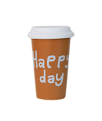 Стакан "Happy day" 420мл, с силик.крышкой