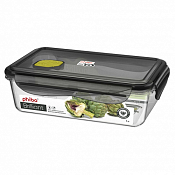 "BRILLIANT" Контейнер тритан 1л прям 22,5х13,5х6,5см цв.черный