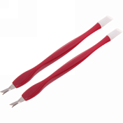 Набор триммеров с пушером для удаления кутикулы 2шт., 11см, цв.микс