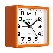 Будильник "Классика" 9,5х9,5см, цв.оранжевый