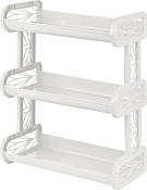 "Keeplex" Полка навесная "Rattan" 41х16см, 3 секции, цв.белое облако