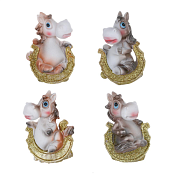 "СНОУ БУМ" Фигурка "Лошадка в подкове" 6х4,5х8см