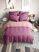 "Ночь нежна" Комплект постельного белья, цв.лиловый евро, 70х70см, поплин