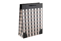 Пакет бумажный "Клетка" 40х30х12см