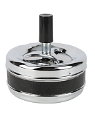 Пепельница "Стильная сталь" 9см, цв.черный