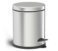 "PERILLA" Ведро для мусора с педалью 8л, цв.металл