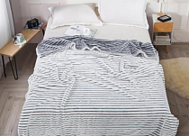 Плед Cleo "Marmari" 180х200см, велсофт, цв.серая полоса