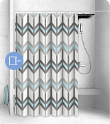 Штора для ванной "Шеврон" 180х200см