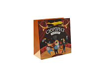 Пакет бумажный "Сюрприз для тебя" 25х25х11см