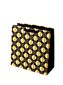 Пакет бумажный "Золотые круги" 25х25х11см