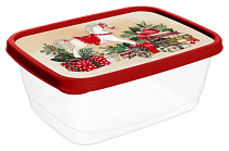 "Игрушки" Контейнер пластик 1,5л прям цв.красный