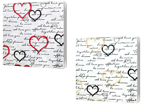 Салфетки трехслойные "История любви" 33х33см, 20шт. в ассорт.