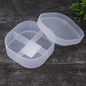 Органайзер для мелочей 12,3х12,3х6,2см, цв.прозрачный