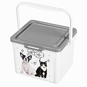 "LUCKY PET" Контейнер для корма 5,3л, 23,5х21х16,2см, цв.серый