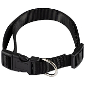 Ошейник с застежкой, размер L, 2х40-55см, цв.черный