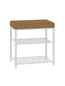 Банкетка для обуви "Торонто 13S" 47х30х49см, цв.бело-бежевый