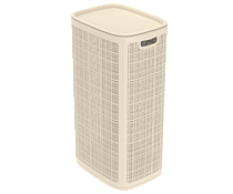 Корзина для белья "Лен" 100л, 43х32х80см, цв.слоновая кость