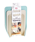 "ТРИНИТИ" Набор разделочных досок 3шт: 25х18,5см;29,5х22см;34х25,5см, цв.ассорт