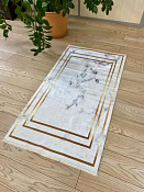 "ZALEL"DECORATIVE" Коврик универсальный "Home2" 80х150см, цв.белый с золотым