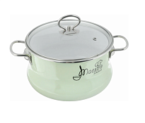 "Maestro" Кастрюля эмалированная 3л цв.салатовая