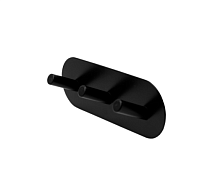 Крючок самоклеящийся тройной 14,4х4,8х3см, цв.черный