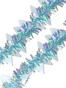 Мишура "Праздничная" длина 2м, цв.голубой