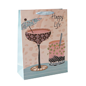 Пакет бумажный "Happy Life" 40х30х12см