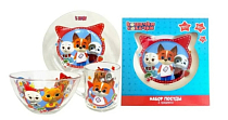 "Кошечки-собачки" Набор посуды 3пр.