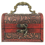 Сундучок "Листья" 12х8х8см с ручкой