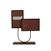 Фоторамка настольная "Classica" на 2 фото 10х15см, цв.коричневый