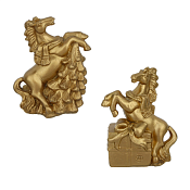 "СНОУ БУМ" Копилка "Лошадь" 8х5,5х10см, цв.золотой